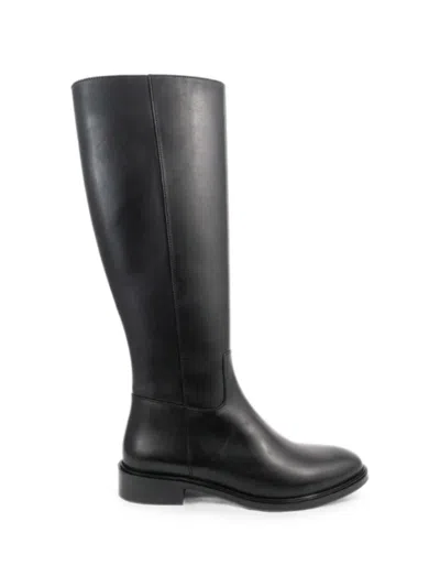 Sergio Moretti Firenze Knee-high Leather Boots In Black
