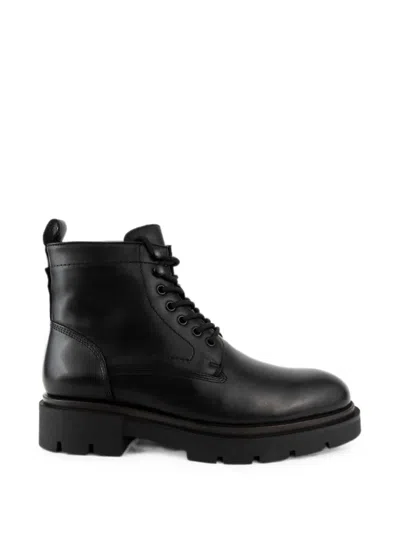 Sergio Moretti Firenze Lace-up Ankle Boots In Black