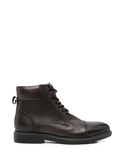Sergio Moretti Firenze Lace-up Boots In Brown