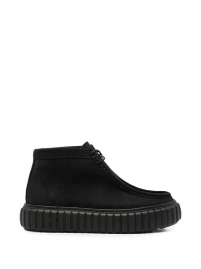 Sergio Moretti Firenze Lace-up Desert Boots In Black