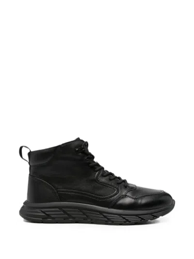 Sergio Moretti Firenze Lace-up Leather Boots In Black