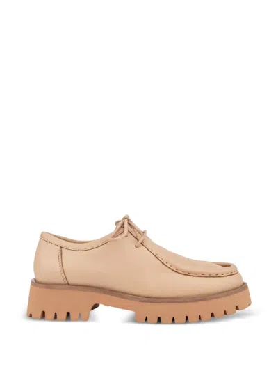 Sergio Moretti Firenze Lace-up Lug-sole Loafers In Neutral