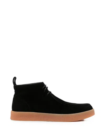 Sergio Moretti Firenze Lace-up Suede Desert Boots In Black