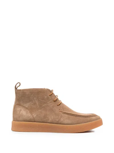 Sergio Moretti Firenze Lace-up Suede Desert Boots In Brown