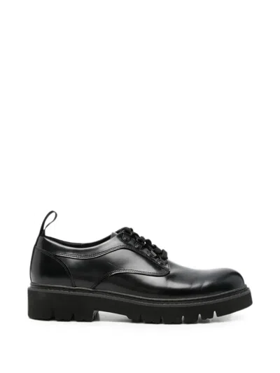 Sergio Moretti Firenze Leather Derby Shoes In Black