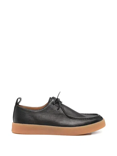 Sergio Moretti Firenze Leather Lace-up Derby Shoes In Black