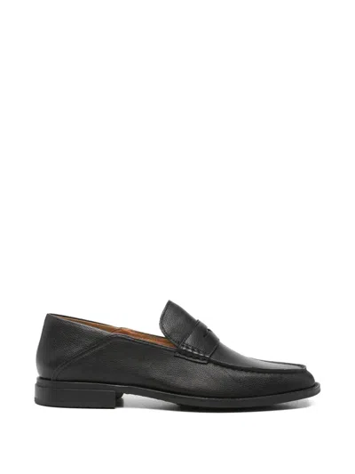 Sergio Moretti Firenze Leather Loafers In Black