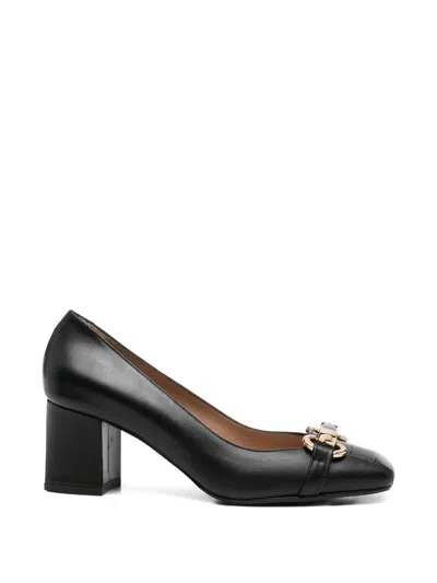 Sergio Moretti Firenze Leather Pumps In Black