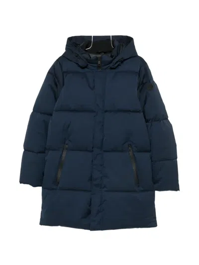 Sergio Moretti Firenze Logo-patch Padded Jacket In Blue