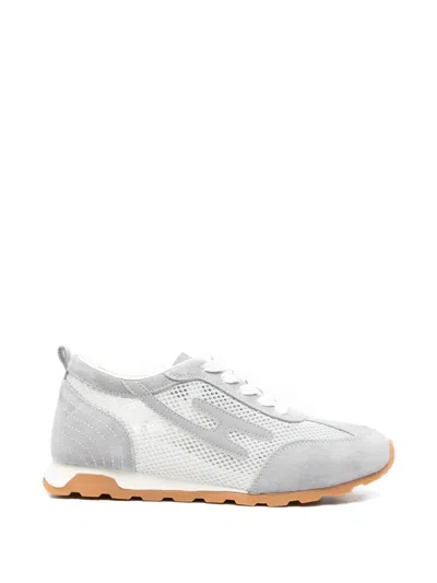 Sergio Moretti Firenze Mesh-panelled Suede Sneakers In Black