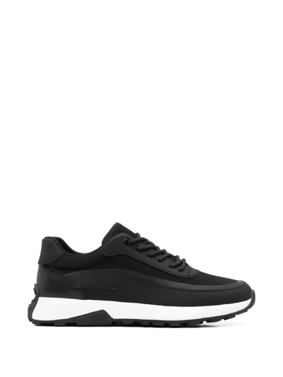 Sergio Moretti Firenze 패널 레이스업 스니커즈 In Black