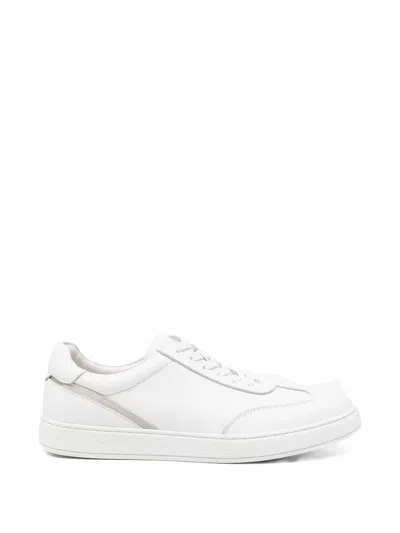 Sergio Moretti Firenze Panelled Lace-up Sneakers In White