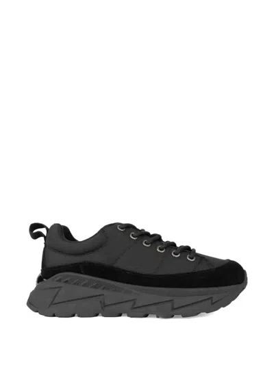 Sergio Moretti Firenze Panelled Sneakers In Black