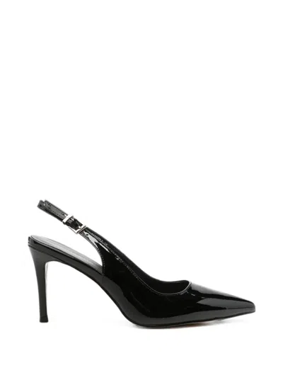 Sergio Moretti Firenze Patent-finish Slingback Pumps In Black