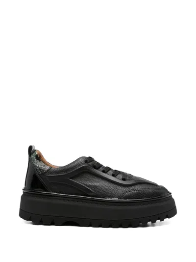 Sergio Moretti Firenze Pebbled Platform Sneakers