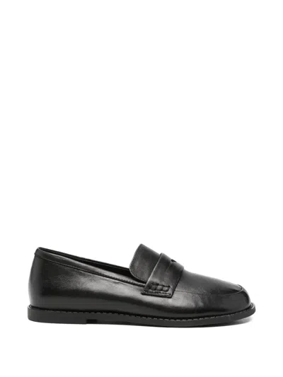 Sergio Moretti Firenze Penny Loafers In Black