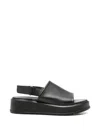 Sergio Moretti Firenze Platform -heel Slingback Sandals In Black