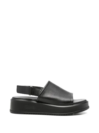 Sergio Moretti Firenze Platform -heel Slingback Sandals In Black