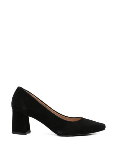Sergio Moretti Firenze Pointed-toe Block-heel Pumps In Black