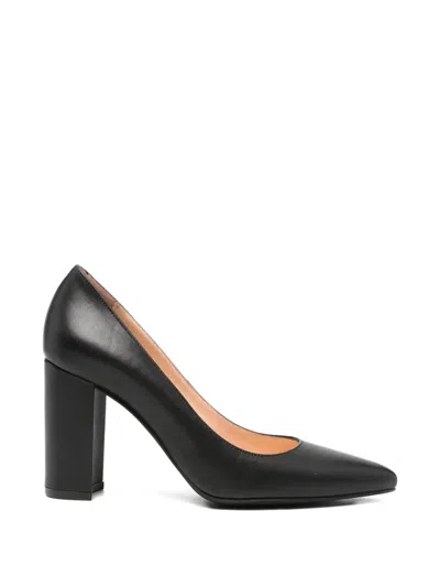 Sergio Moretti Firenze Pointed-toe Block-heel Pumps In Black