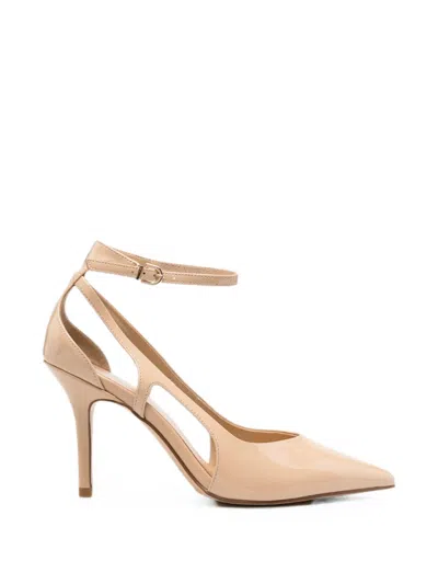 Sergio Moretti Firenze Pointed-toe Cutout Pumps In Neutral