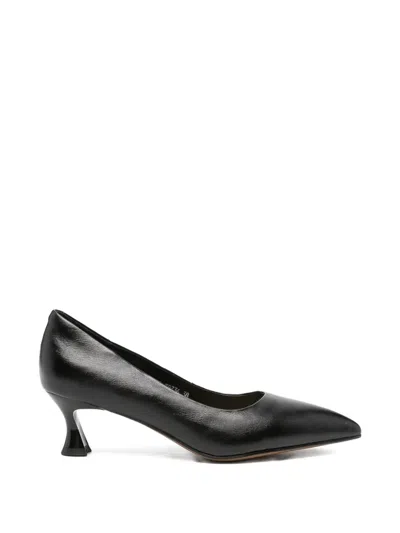 Sergio Moretti Firenze Pointed-toe Hourglass-heel Pumps In Black