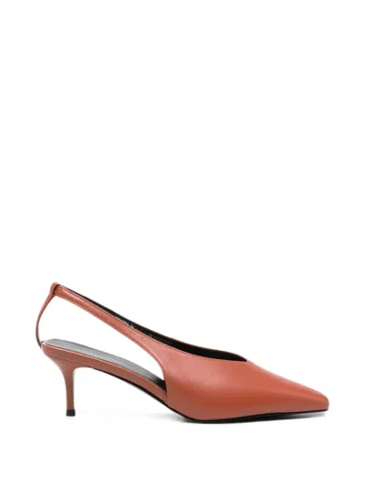 Sergio Moretti Firenze Pointed-toe Slingback Pumps In Black