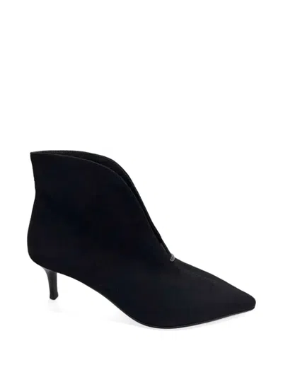 Sergio Moretti Firenze Pointed-toe V-cut Pumps In Black