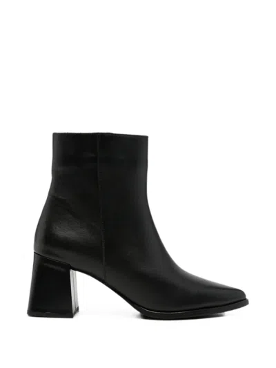 Sergio Moretti Firenze Pointed-toe Zip-fastening Boots In Black