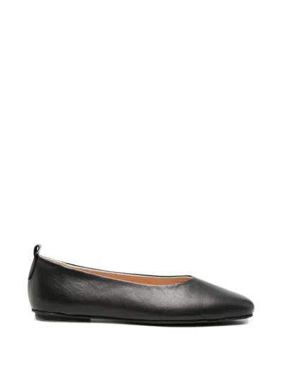Sergio Moretti Firenze Pull-tab Ballet Flats In Black