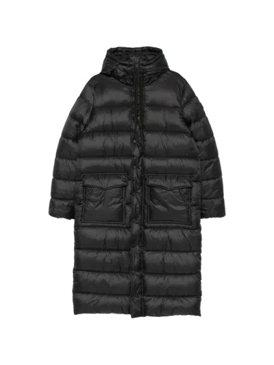 Sergio Moretti Firenze Quilted Hooded Coat In Black