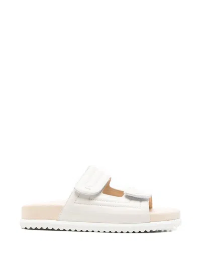 Sergio Moretti Firenze Quilted Touch-strap Sandals In White