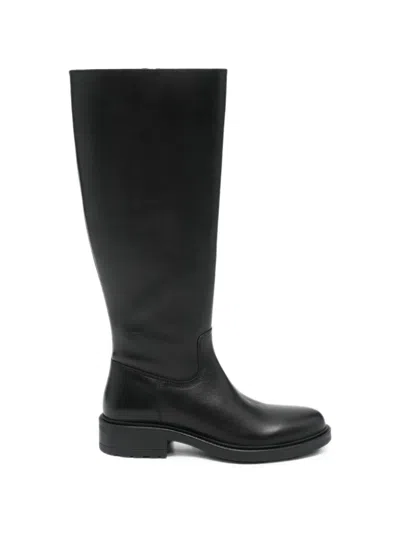 Sergio Moretti Firenze Side-zip Knee-high Boots In Black