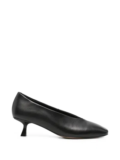 Sergio Moretti Firenze Square-toe Kitten-heel Pumps In Black