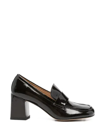 Sergio Moretti Firenze Square-toe Leather Pumps In Black