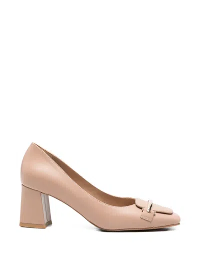 Sergio Moretti Firenze Square-toe Pumps In Neutral