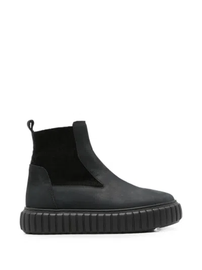 Sergio Moretti Firenze Suede Chelsea Boots In Black