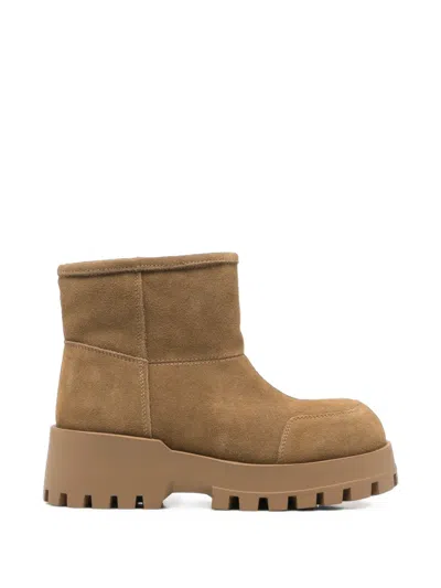 Sergio Moretti Firenze Suede Chunky-sole Ankle Boots In Multi