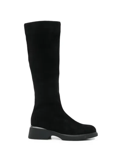 Sergio Moretti Firenze Suede Knee-high Boots In Animal Print