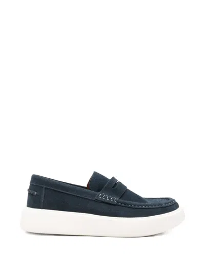 Sergio Moretti Firenze Suede Loafers In Blue