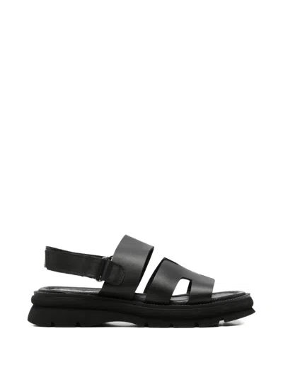 Sergio Moretti Firenze Touch-strap Chunky-sole Sandals In Black