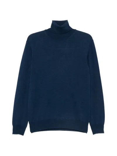 Sergio Moretti Firenze Turtleneck Sweater In Blue