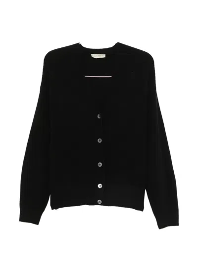 Sergio Moretti Firenze V-neck Button-up Cardigan In Black