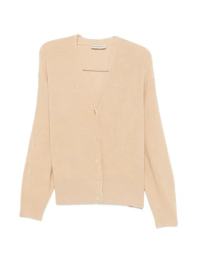 Sergio Moretti Firenze V-neck Button-up Cardigan In Neutral