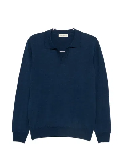 Sergio Moretti Firenze V-neck Sweater In Blue