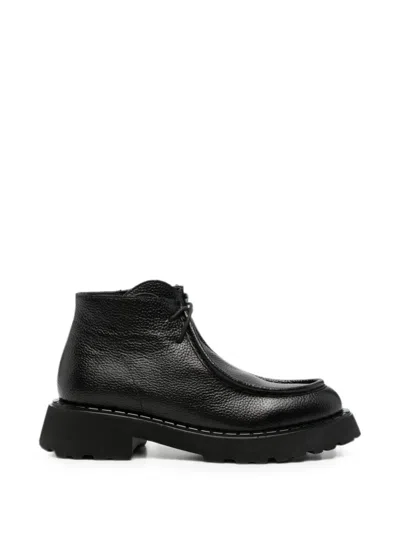 Sergio Moretti Firenze Zip-fastening Leather Desert Boots In Black