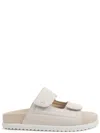 Sergio Moretti Gold Cow Leather Mules With Textile Lining In Neutral