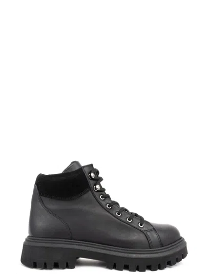 Sergio Moretti Lace-up Ankle Boots In Black