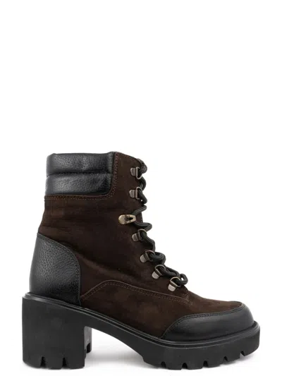 Sergio Moretti Lace-up Ankle Boots In Black