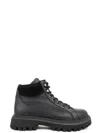 Sergio Moretti Lace-up Ankle Boots In Black